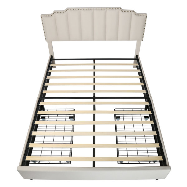 Red Barrel Studio® Upholstered Platform Bed Linen Bed Frame Wayfair